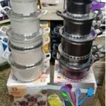 19pcs Bosch cookware pots with spoons and apron.