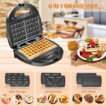 Nunix 4 In 1 Sandwich Grill Doughnut Waffle Maker