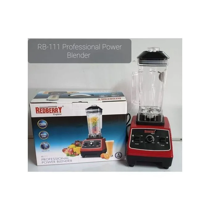 Redberry Heavy Duty Commercial Blender With Unbreakable Jar - Image 1