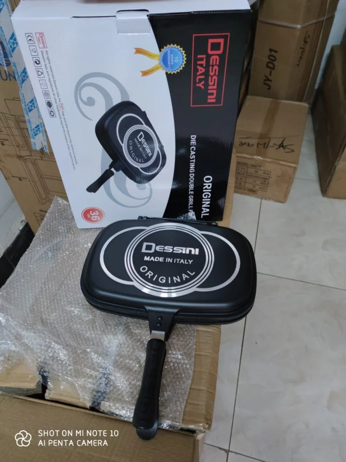 Dessini 36cm double sided grill non-stick pressure pan - Image 2