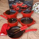 Signature 12pcs heavy nonstick cookware sufuria set