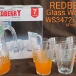 REDBERRY Set Of Jug & Drinking Glasses
