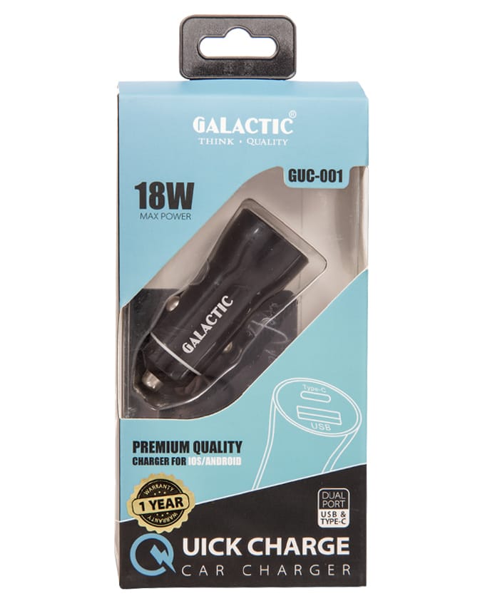 Galactic 18w Max Power Quick Car Charger