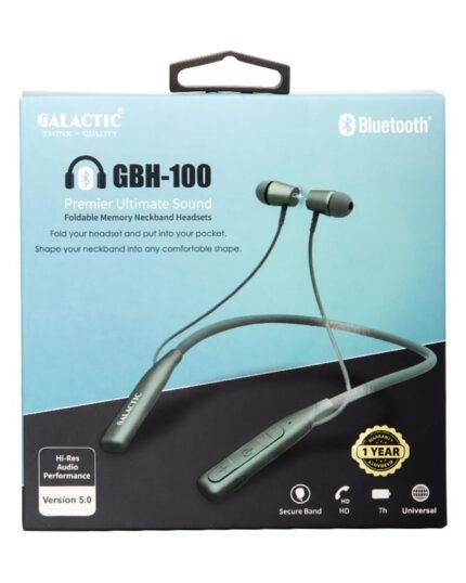 Galactic foldable memory neckband headsets - GBH- 100