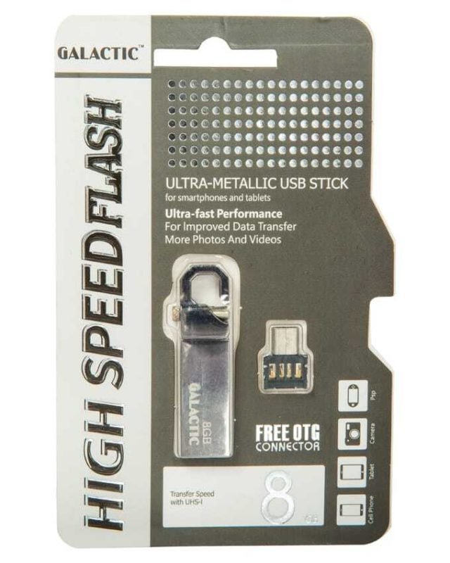 Galactic Ultra-metallic 8GB USB Stick with OTG Connector
