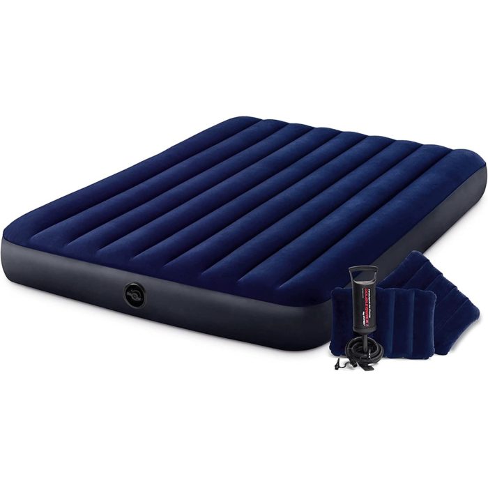 INTEX INFLATABLE MATTRESS WITH HAND PUMP AND PILLOW CASES SIZE 5*6