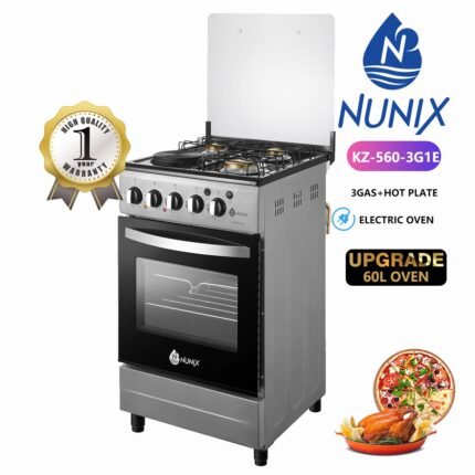 Nunix Standing Cooker 3+1Gas Burner + E Oven