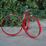 Spiral glass coffee table