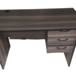 0.9m Wooden Office Desk – American Walnut Finish