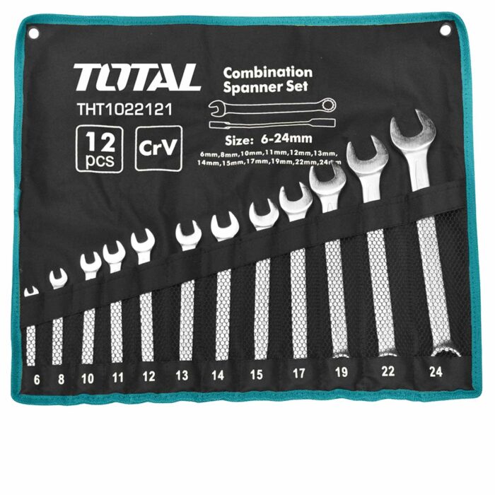 TOTAL 12 Pcs combination spanner set THT1022121