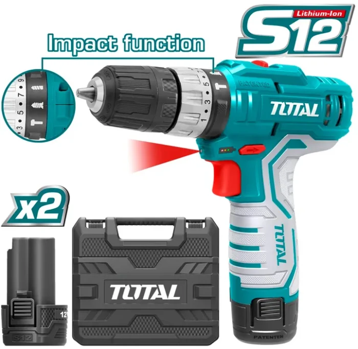 TOTAL Lithium-Ion impact drill TIDLI1232