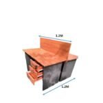 Two-Way Wooden Workstation With Drawer Rails- 1.2M