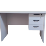 All White Wooden Office Desk