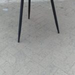 Round coffee MDF table with marble effect