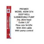 It is a quiet pump, so you won't be disturbed by the noise. It is energy-efficient, so you can save money on your energy bills. It is corrosion-resistant, so it can withstand the harsh conditions of a deep well. Powerful 1-horsepower motor 90-meter head 1.25 cubic meters per hour flow rate 30-meter cable Durable construction Easy to install Comes with a pump control box