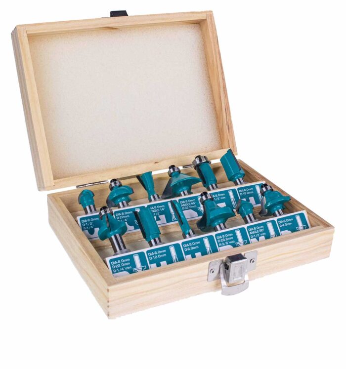 TOTAL 12 Pcs Router Bit Set TACSR1121