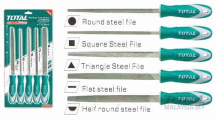 TOTAL 5 Pcs Steel File Set-THT918516