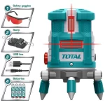 Total Self-leveling line laser(Red laser beams)-TLL306505