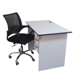 White Wooden Study Desk & 005 Chair