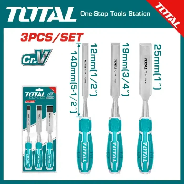 Total 3 Pcs wood chisel set-THT41K0302