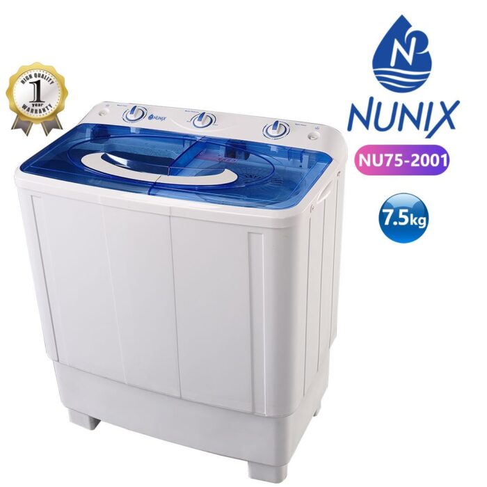 Nunix 7.5kg Twin tab washing machine