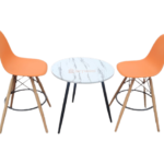 Marble effect drinks table set