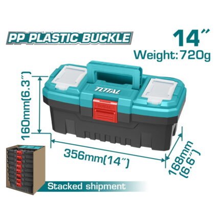 Total 14" Plastic tool box-TPBX0141
