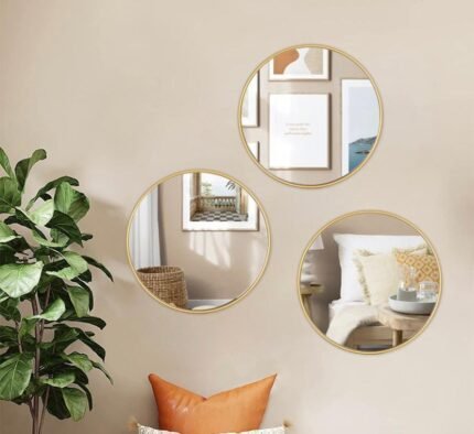 3 in 1 decorative round mirror