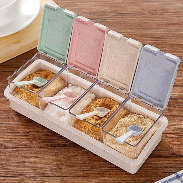 4-in-1 transparent seasoning tins