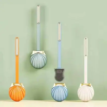 Silicon shell shape toilet brush