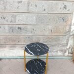 Classy MDF Marble Effect Side Table