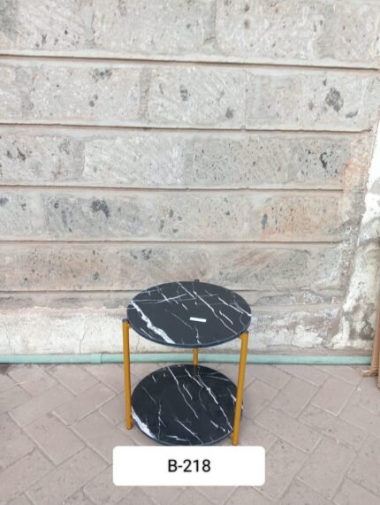 Classy MDF Marble Effect Side Table