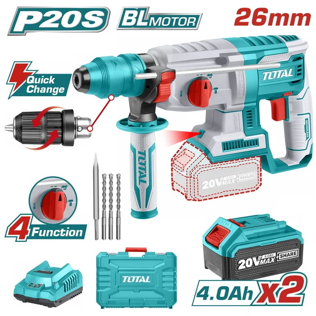 Total Lithium-Ion rotary hammer-TRHLI202289