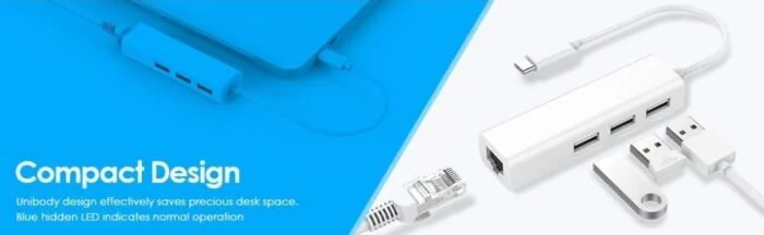 Type C hub with Ethernet Adapter