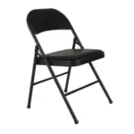 Foldable dining chair - black