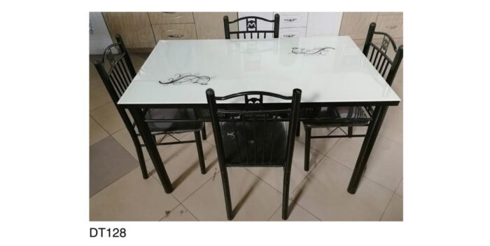 Glass Table Top Dining Set