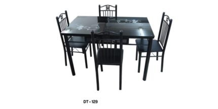 Glass Table Top Dining Set