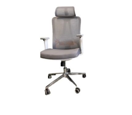 Ergonomic grey office chair