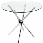Round dinning glass table