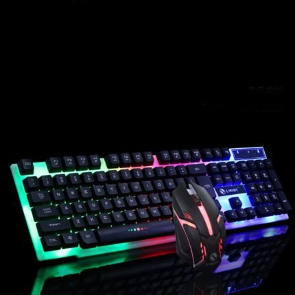 USB Wired Gaming Keyboard Mouse Set