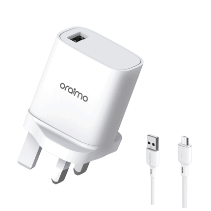 oraimo PowerCube 3 Pro Kit de chargeur de charge rapide 18 W avec câble  Micro USB