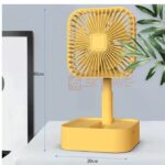 Portable folding table fans
