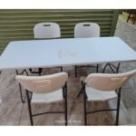 Foldable chairs and foldable table set