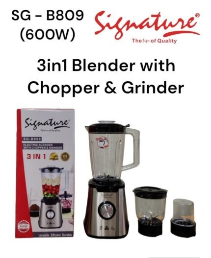 Signature 2-in-1 Blender with Chopper and Grinder SG-B809 600W