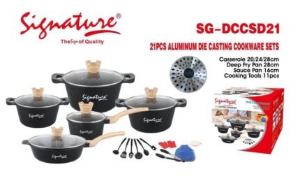 Signature 21pcs Aluminium Die Casting Cookware Set (SG-DCCSD21)