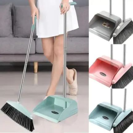 2-in-1 Flexible Broom and Dustpan