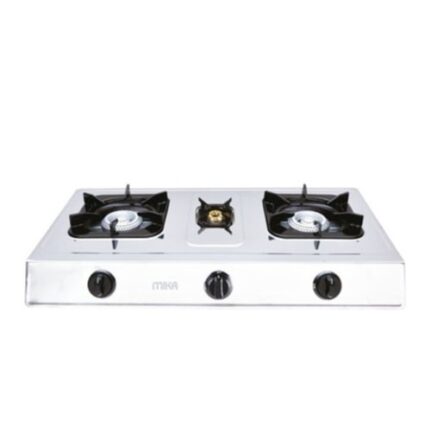 Mika Three-Burner Inox Gas Stove