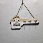 Retro Wooden House Key Hanger