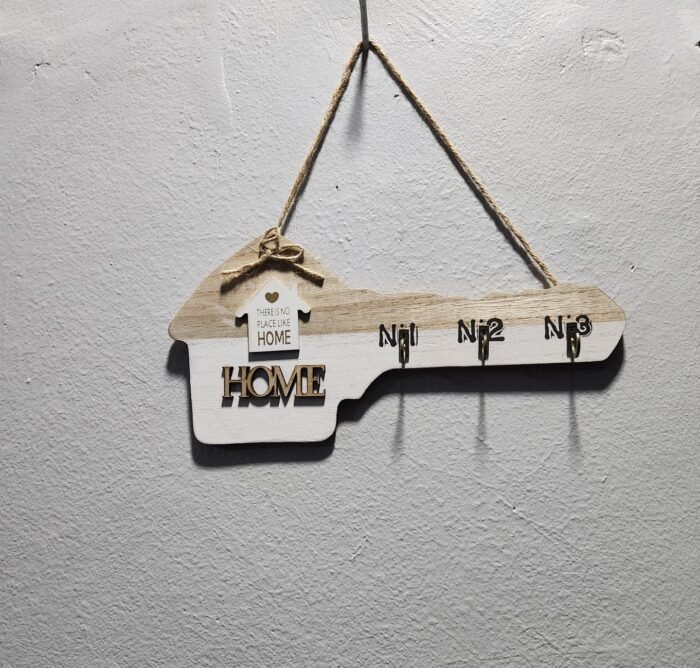 Retro Wooden House Key Hanger