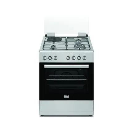 Simfer 3 Gas+1E Semi Inox standing Cooker - 6312NEI